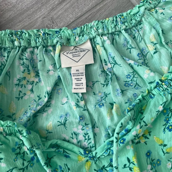 St. John's Bay Pink and Green Kids Tops Set - Picture 3 of 8